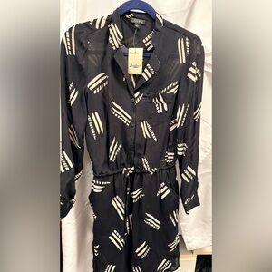 Lucky Brand Black and White Patterned Dress